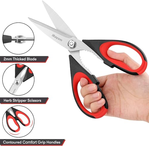 Ibayam F662996XIAOMAX Kitchen Scissors All Purpose Heavy Duty Meat Poultry Shears thumb #3