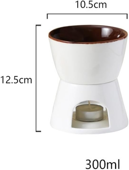 Cheese Heating Hot Pot Stove Compact Portable and Ultra-Flexible Safety Ceramic Pot for Chocolate Ice - Cream Melting Fondue, 4 Pieces