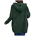 Cardigan for Women Sherpa Fuzzy Fleece Warm Hooded Open Front Long Hoodie Jacket Lightweight Casual Winter Jackets (Dark Green,Large)