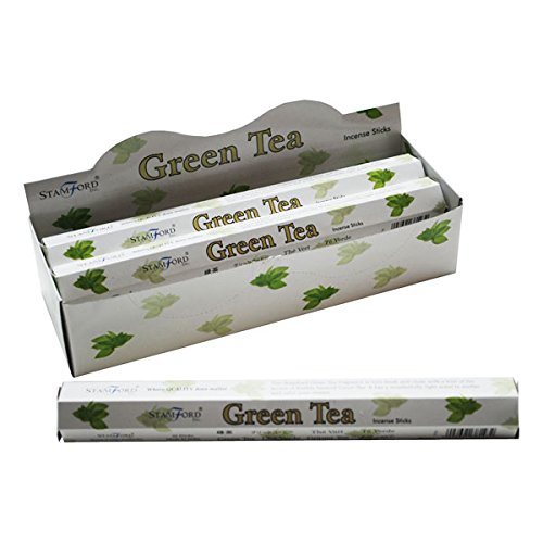 Giftbrit(Pack Of 6 X 20 Sticks) Stamford Green Tea Flavour Incense Sticks|Natural Compound Aromatic Fragrance|Ideal For Meditation, Spiritual Healing, Prayers, Positivity, Aromatherapy Gift Set #TOP6