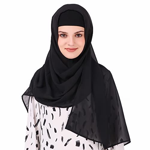 Long Hijab in Breathable Soft Georgette Head Wrap 100x225 cm Scarf HJ-020-L
