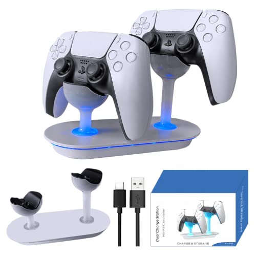 Carregador controlador PS5, o design de carregador duplo é adequado para suporte de carregamento PS5