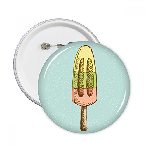 Sucettes glacées broches rondes lot de 5 badges multicolores pour décoration de vêtements