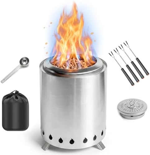 7 Viral Backyard Finds on Amazon You Need Before Summer Ends Tabletop Fire Pit Outdoor, Wood Pellet Table Top Firepit, 7 Inch Mini Fire Pit with Removable Ash-Pan, Firepit with Carry Bag for Outside Patio Camping Backyard Picnic