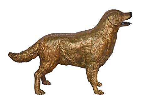 Estatua de bronce Labrador Retriever grande 56" x 13" x 36"