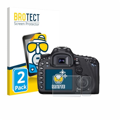 BROTECT Protector Pantalla Anti Reflejos para Canon EOS 7D (2 Unidades) Película Mate Anti Huellas