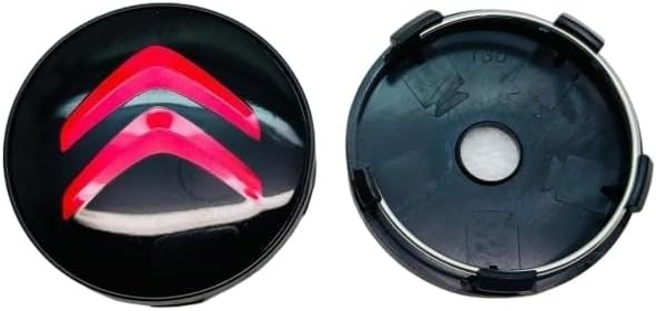 4pcs Wheel Centre Caps for Citroen C4 III 1.2 PureTech 2020 2021 2022 2023 2024 ID 56mm, Hub Covers,Replacement for Alloy Wheels Waterproof Secure Snap-in Fit,Car Accessories