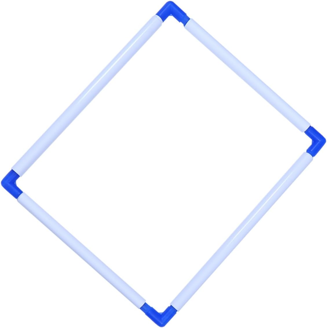 BEBEMOKO Portable Square Embroidery Frame PVC Clamp Tool for Cross Stitch and Quilting Post-Assembly Diameter Lightweight and Easy to Assemble Random Colors