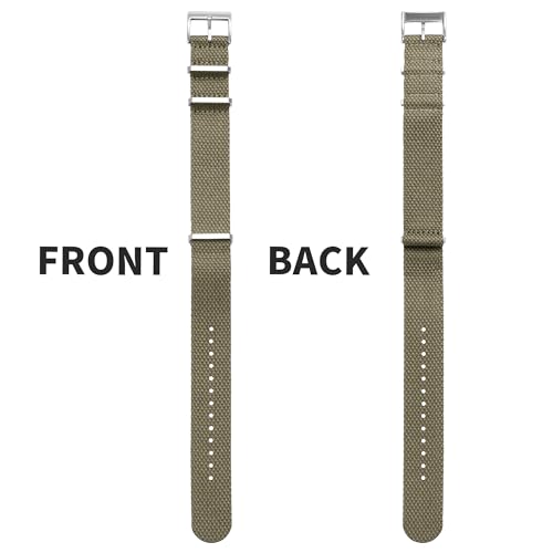JUNGLEHE Nylon strap Nylon watch band for men and women,One-Piece Green 22mm watch band by JUNGLEHE - Used condition - Image 4