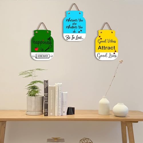 Image of Zesta Wooden Wall Hanging Decorative Items /Hanging Home Wall Decor Items /MDF Decoration Items for Home /Cute Wall Art For Living Room /Home Decor Items Living Room (JAR-01)