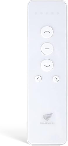 Smartwings Persianas enrollables, accesorios para persianas con control remoto de 5 canales, color blanco