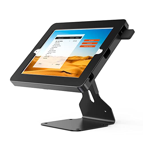 Beelta POS Tablet Ständer, Einzelhandel Kiosk Tablet Ständer for Desk Einzelhandel Flip Lockable Rotate Swivel Kompatibel mit iPad 10.2 Gen 7 8 9 BSC401T