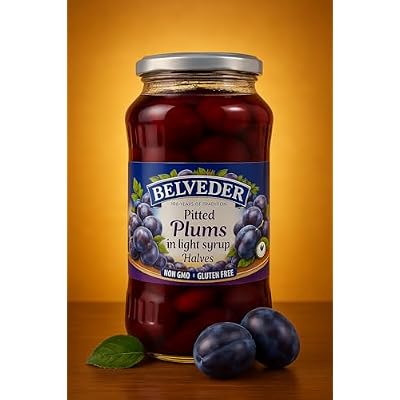 Belveder Canned Fruits (1 - PACK, Plum Halves)