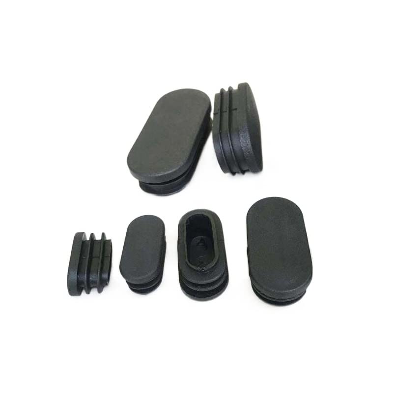 4pcs/20pcs Black Oval Oblong Rectangle Plastic Blanking End Cap Tube Pipe Inserts Plug Bung Furniture Protection Gasket Dust Seal (Color : 20PCS, Size : 15x30mm)