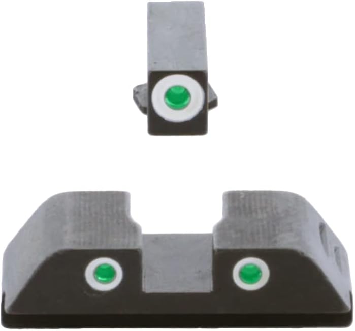 AMERIGLO Classic Series Easily Visible Tritium 3 Dot Night Sight Set - Compatible with Glock Gen 5 9mm/.40, Fits MOS Slide