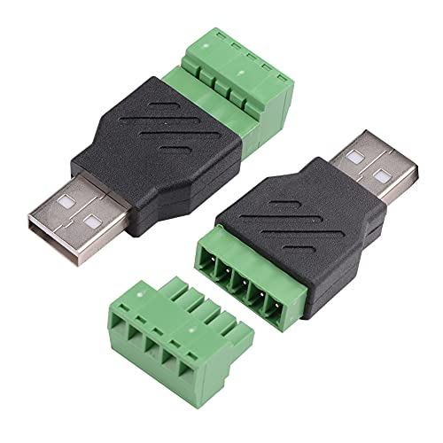 euroharry 2 stücke USB Typ A auf 5 Pin Schraubklemme Adapter für spezielle Industrieanwendungen