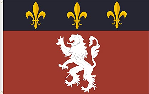 DRAPEAU DE LYON (LYONNAIS). QUALITÉ SATIN PREMIUM. DIMENSION 150X90