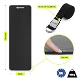 HyperMotion Tappetino Yoga e Fitness NBR 183x61x0,8 cm Nero, Antiscivolo 8 mm, con Cinghia per Trasporto e Stretching, per Yoga, Pilates e Allenamento - 5