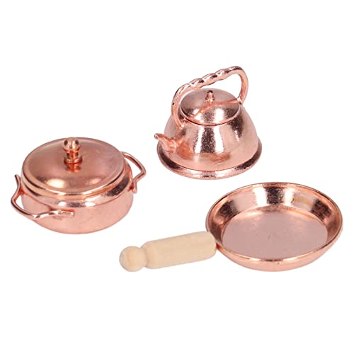 Jenngaoo 3 Pezzi Set di Padelle Giocattolo, 1/12