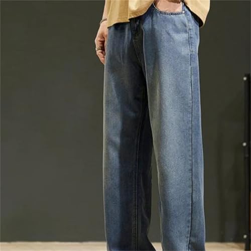 Men's Spring Fall Jeans – Thin Soft Straight Loose Denim Pants, Casual Fashion Streetwear2