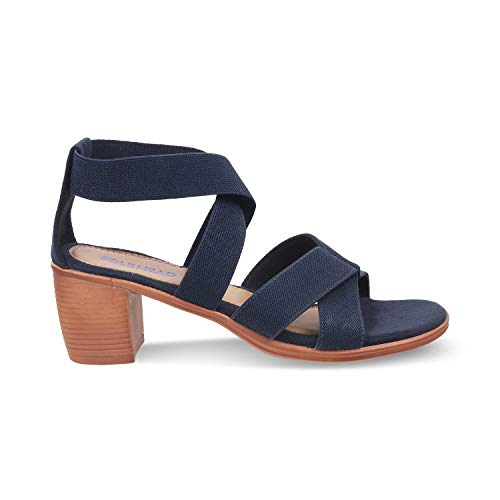 Image of SOLE HEAD Navy Heels Women Sandal