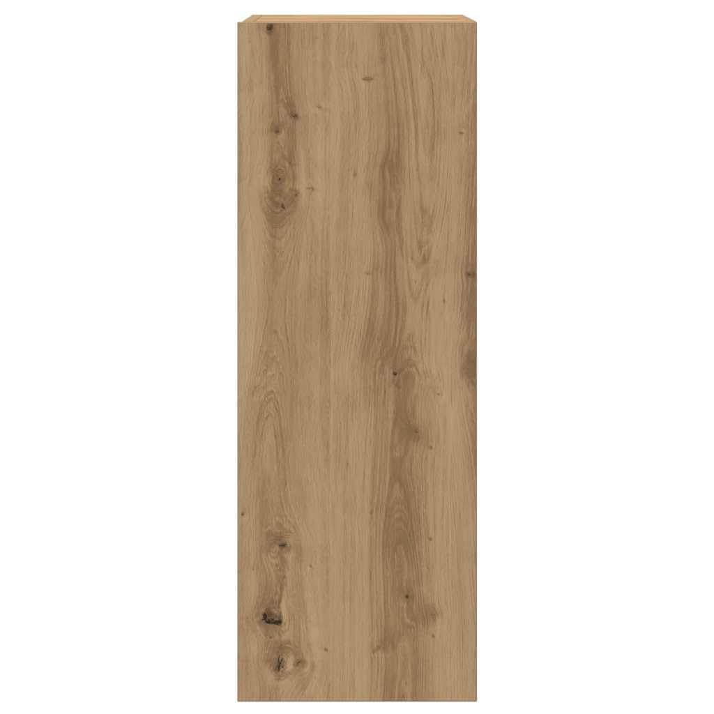 vidaXL Mobile TV Rovere Artigianale 30,5x30x90 cm in Legno Multistrato, mobiletto, mobiletto HiFi, Mobile per dispositivi multimediali, Supporto TV