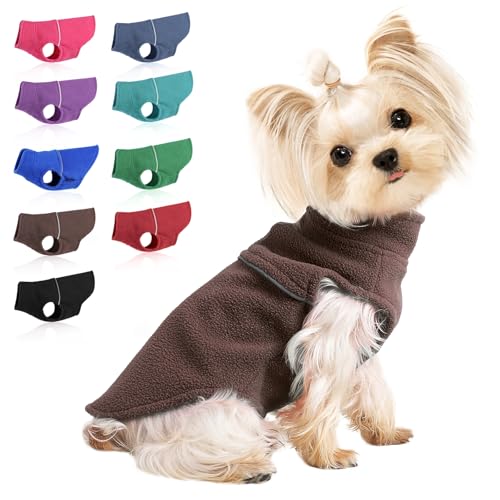 Image of Dog Sweater, X-Small, Brown, Pull On, for Small Breeds up to 1.0 lb, Winter