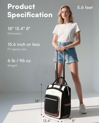 Rolling Backpack for Women