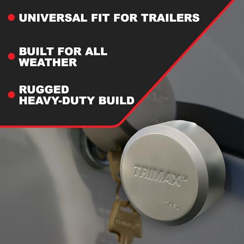 Image of TRIMAX THP3XL - Trailer Door Lock (3 Pack Keyed Alike) - Shackleless Puck Lock for Trailers, Universal Fit, Weather Resistant