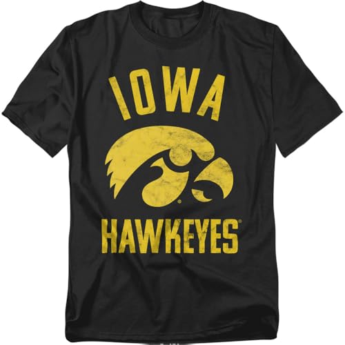 University of Iowa Official Hawkeyes Logo Unisex Adult T-Shirt Hawkeyes Logo Medium