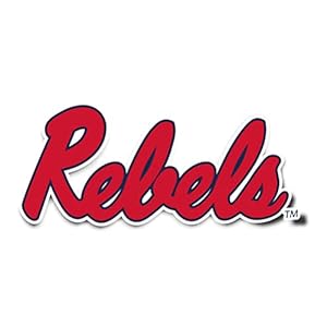 University of Mississippi Rebels Ole Miss U of M Vinyl Decal Laptop Water Bottle Car Scrapbook Sticker (IND 31)