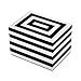 Handicrafts Home Concentrics Keepsake Decorative Jewelry Storage Box Black & White Bone Handmade Boxes from (Square)