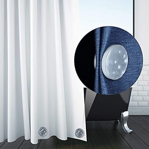 Jetec Magnetic Curtain Weights Shower Curtain Magnets Round Drapery Weights Bottom For Outdoor Curtains Tablecloth To Stop From Blowing (Gray,6 Pairs)