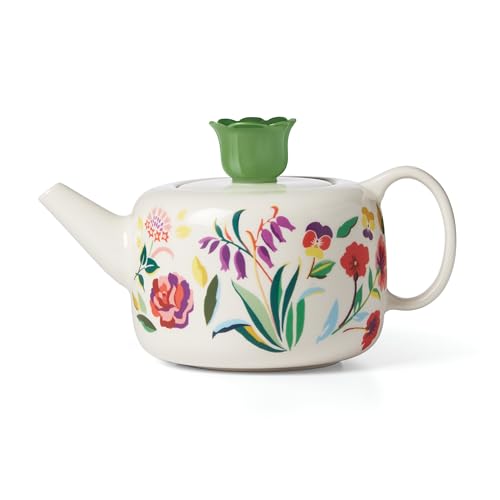 Kate Spade New York Garden Floral Teapot one size White