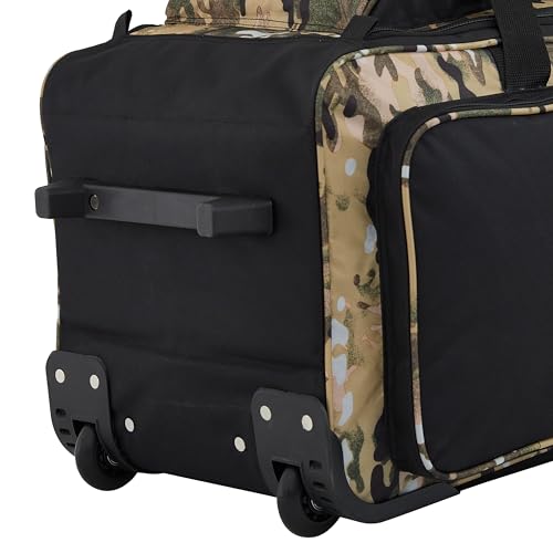 Image of Travelers Club Xpedition 30 Inch Multi-Pocket Upright Rolling Duffel Bag, Camo, 30 inch Suitcase, Xpedition 30 Inch Multi-pocket Upright Rolling Duffel Bag