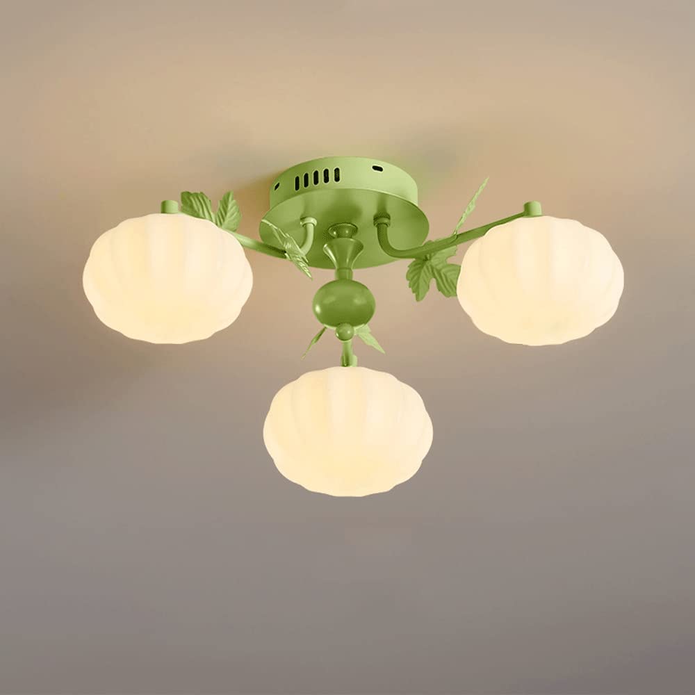 SXECAEPS Modern creative chandelier Modern Flush Mount Ceiling Light Fixtures, Flower Shape, 3-Light Farmhouse Close to Lamp Fixture for Bedroom Closet Kitchen Living Room Hallway(C
