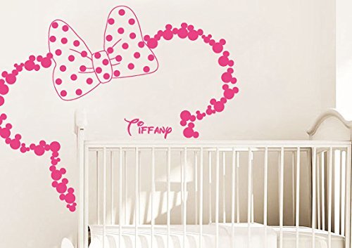 Wall Decal Vinyl Sticker Decals Art Decor Design Disney Custom Baby Name Head Mice Ears Mickey Minnie Mouse Gift Kid Children Nursery(r1177) Wall Decal Vinyl Sticker Decals Art Decor Design Disney Custom Baby Name Head Mice Ears Mickey Minnie Mouse Gift Kid Children Nursery(r1177)