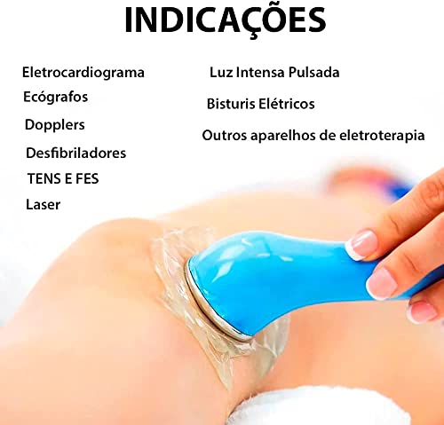 Gel Clínico Contato Condutor Ultrassom Ecógrafo Doppler Tens e Fes Laser Incolor RMC 1 Kg
