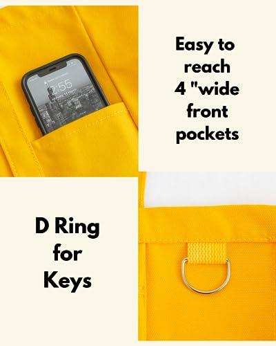 image for Harp and Ra Extra Large Canvas Tote Bag - Utility with 2 Front Pockets