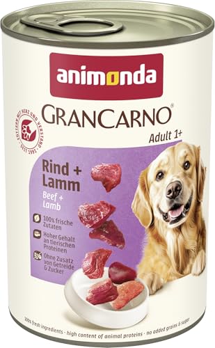 animonda GranCarno Adult Hunde Nassfutter mit Rind+ Lamm (6 x 400 g)
