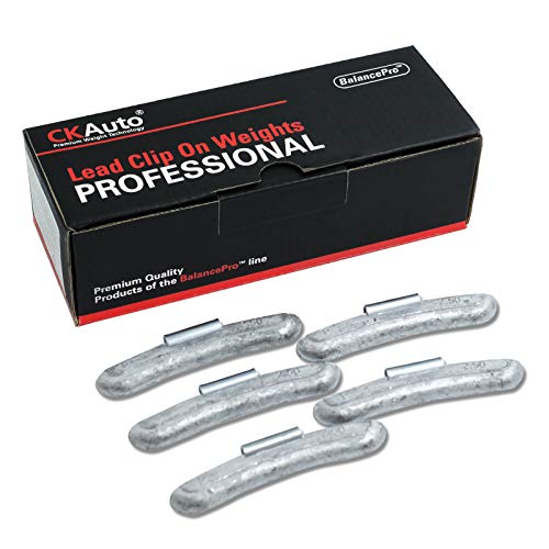CKAuto P Style 2.50oz, P250, Lead Clip on Wheel Weights, Uncoated, 20Pcs/Box