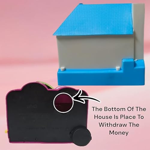 Image of Puppy House Dog Coin Stealing Piggy Bank for Kids - Adorable and Durable Money Bank | Educational, Fun, and Safe Collecting Toy for Children for Birthdays and Holidays - Blue