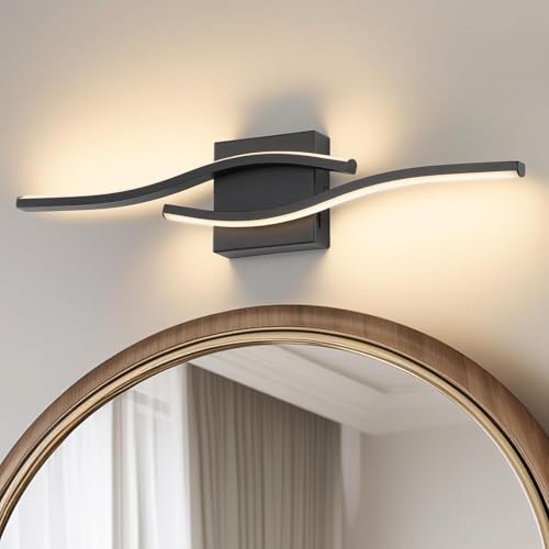 La Mejor Lista de Plafon para baño - los preferidos. 47 Lámpara LED de Tocador, 45cm 18 pulgada Luces de Tocador Moderna de 12W 5CCT 6000K/5000K/4000K/3000K/2700K Aplique De Baño Led Accesorio de Iluminación de Espejo Apliques de...