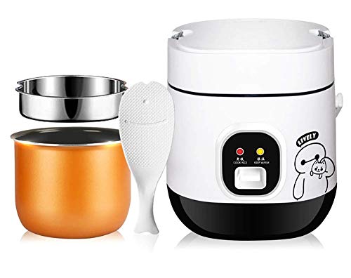 1,2 l Mini-Reiskocher 2-lagiger Dampfgarer, Antihaft-Innentopf, Multifunktions-Kochtopf Elektrische Isolierung Heizkocher Lebensmittelbehälter