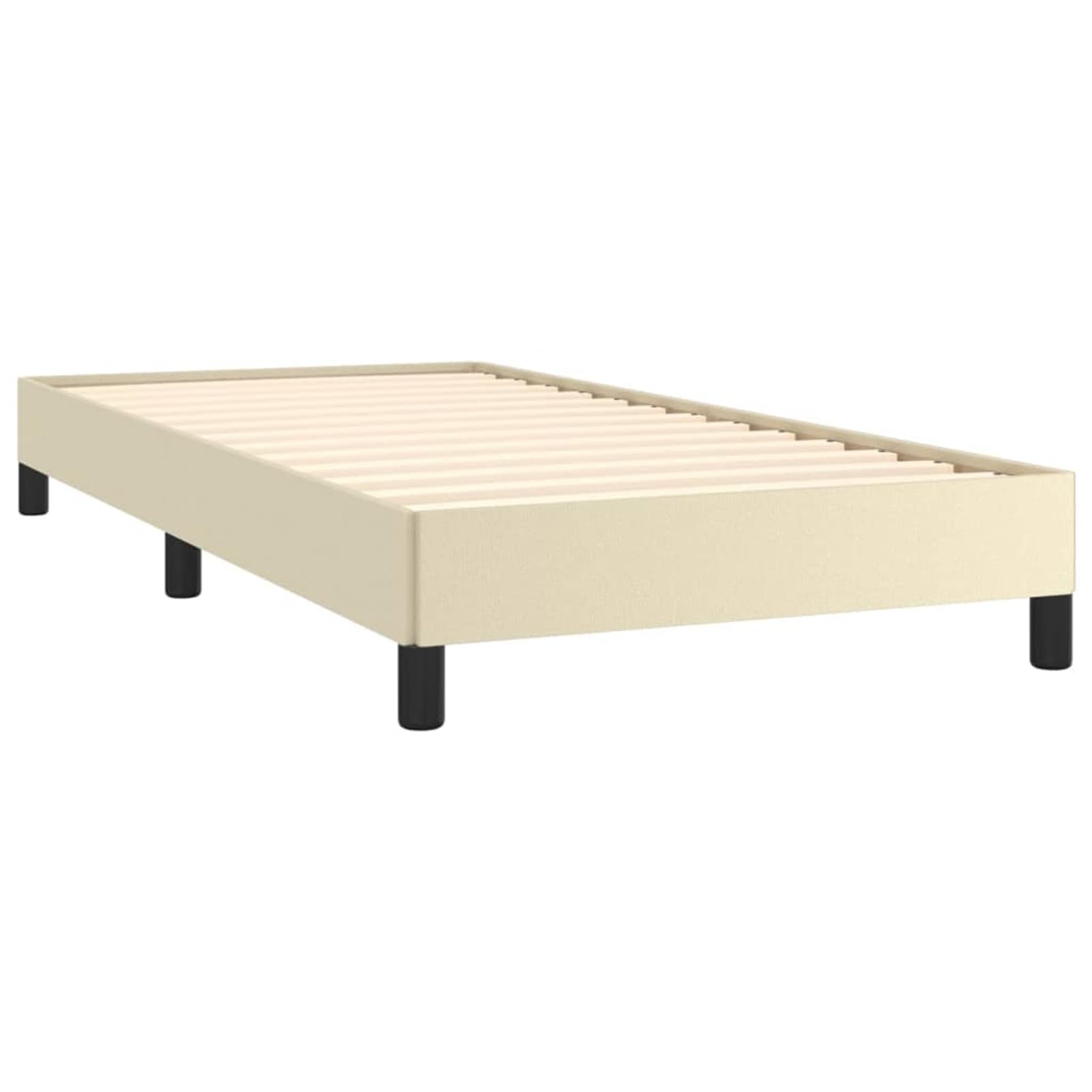 ATOMSTACK MAKER Cama Con Cabecero de Cuero Sintético Cremoso 80 x 200 cm, Estructura de Madera y Listones de Contrachapado Integrados, Diseño Moderno y Elegant para Dormitorio (Montaje Fácil)
