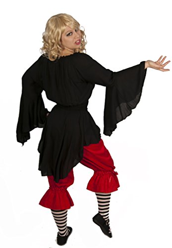 Dress Like A Pirate Romantic Renaissance LARP Lady Cutlass Blouse Hi-Low Hem