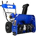 BILT HARD Snow Blower Gas Powered, 24 Inch 2-Stage Self-Propelled 212cc Engine with Electric Start, LED Headlight, 13" Snow Terrain Tires, Gas Snow Blower for Driveway
