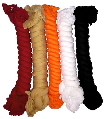 Image of YOUTHQUAKE Women's Solid Casual Dailywear Faux Chiffon Multi Color Dupatta With Pum Pum Lace (Set of 7)