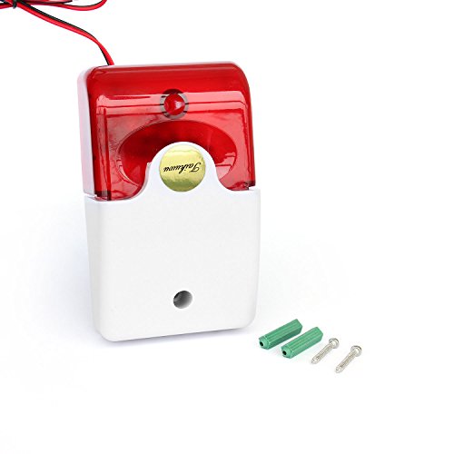 Taikuwu 105dB Wired Blinklicht Strobe Sirene Sound Alarm Home Security System Licht Sirene (220, Volt)