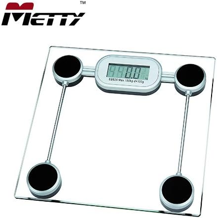 Glass Eletronic Personal Scale-body Fat Scale - 150kg Weight Capacity, Silver/glass Bathroom Weight Scales
